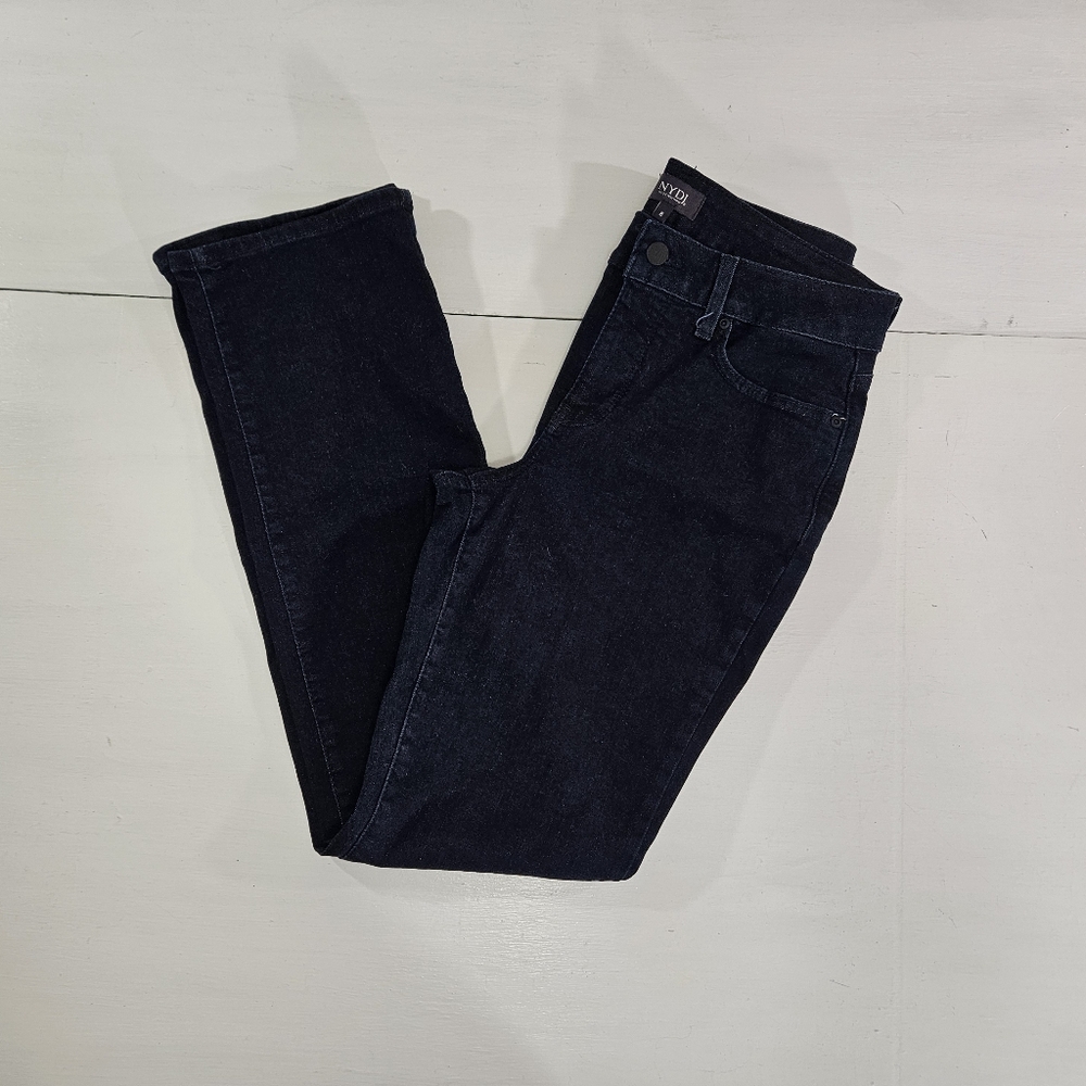 NYDJ Marilyn Straight Dark Wash Jeans Womens Size 8